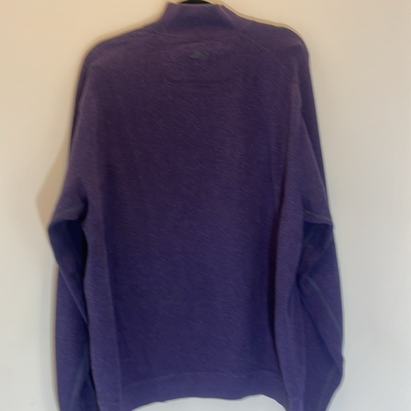 Tommy Bahama Purple & Gray Reversible Half-Zip Sweatshirt Size Large - Picture 4 of 8